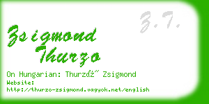 zsigmond thurzo business card